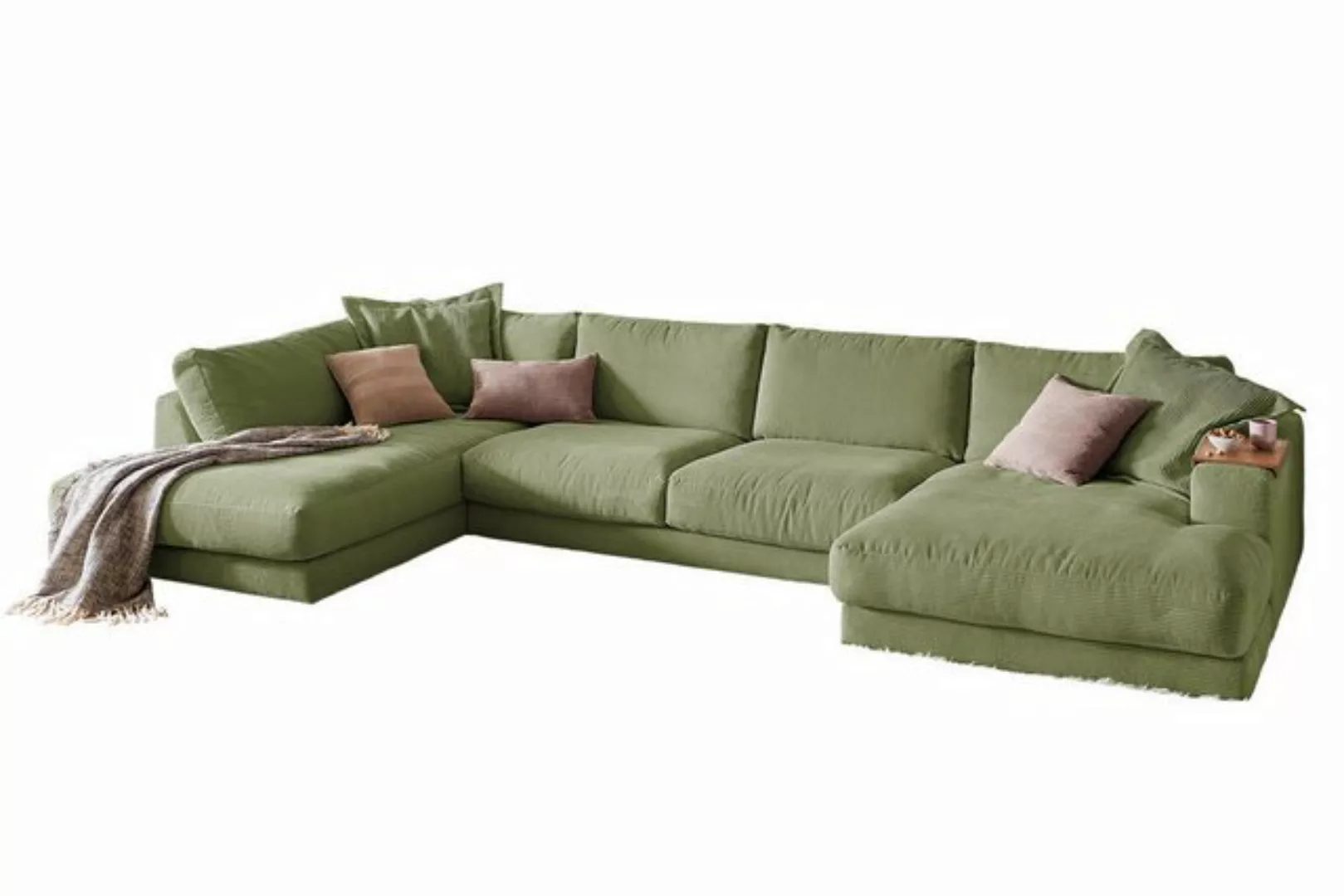 KAWOLA Wohnlandschaft MADELINE, Sofa U-Form Cord, Longchair rechts od. link günstig online kaufen