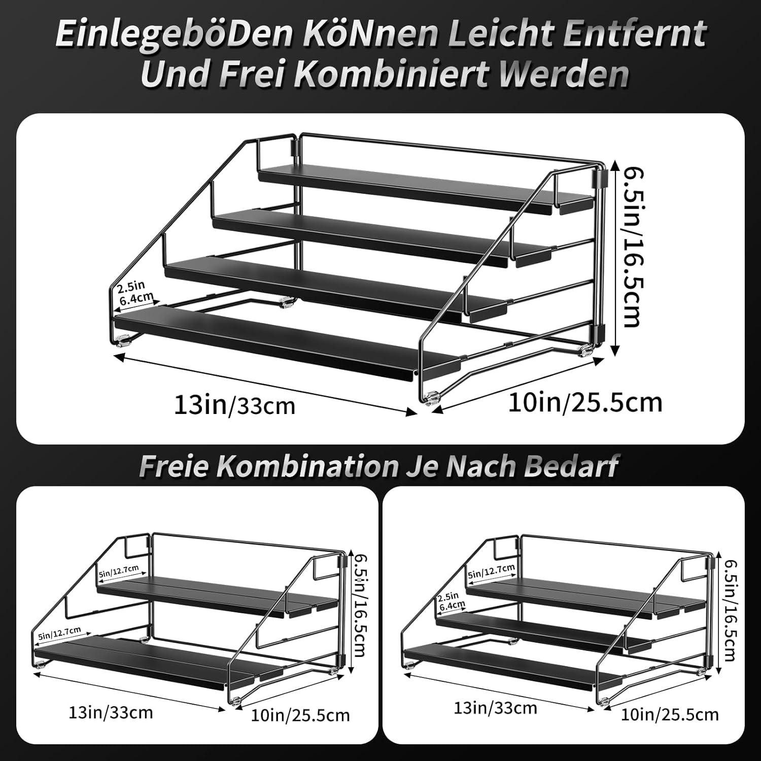 MAYZOLOP Gewürzregal 4 Etagen Gewürzregal Stehend günstig online kaufen