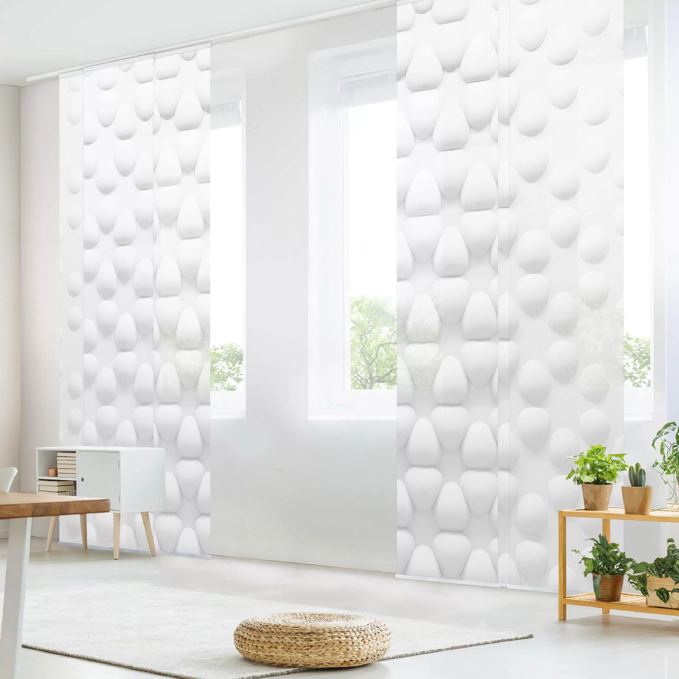 Schiebegardinen Set Muster & Textur Blütenmuster in 3D günstig online kaufen
