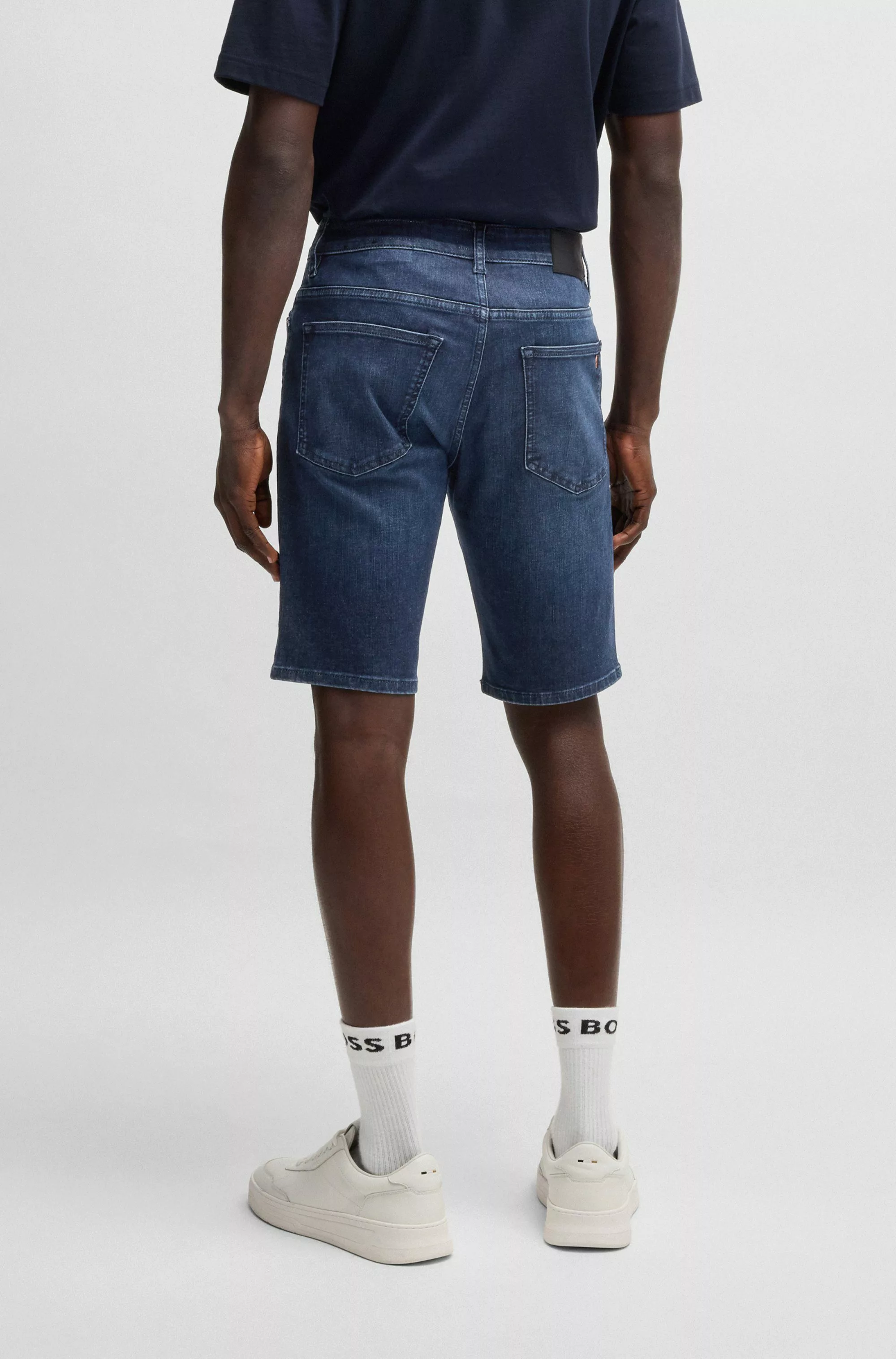 BOSS ORANGE Shorts Delaware mit Lederbadge günstig online kaufen