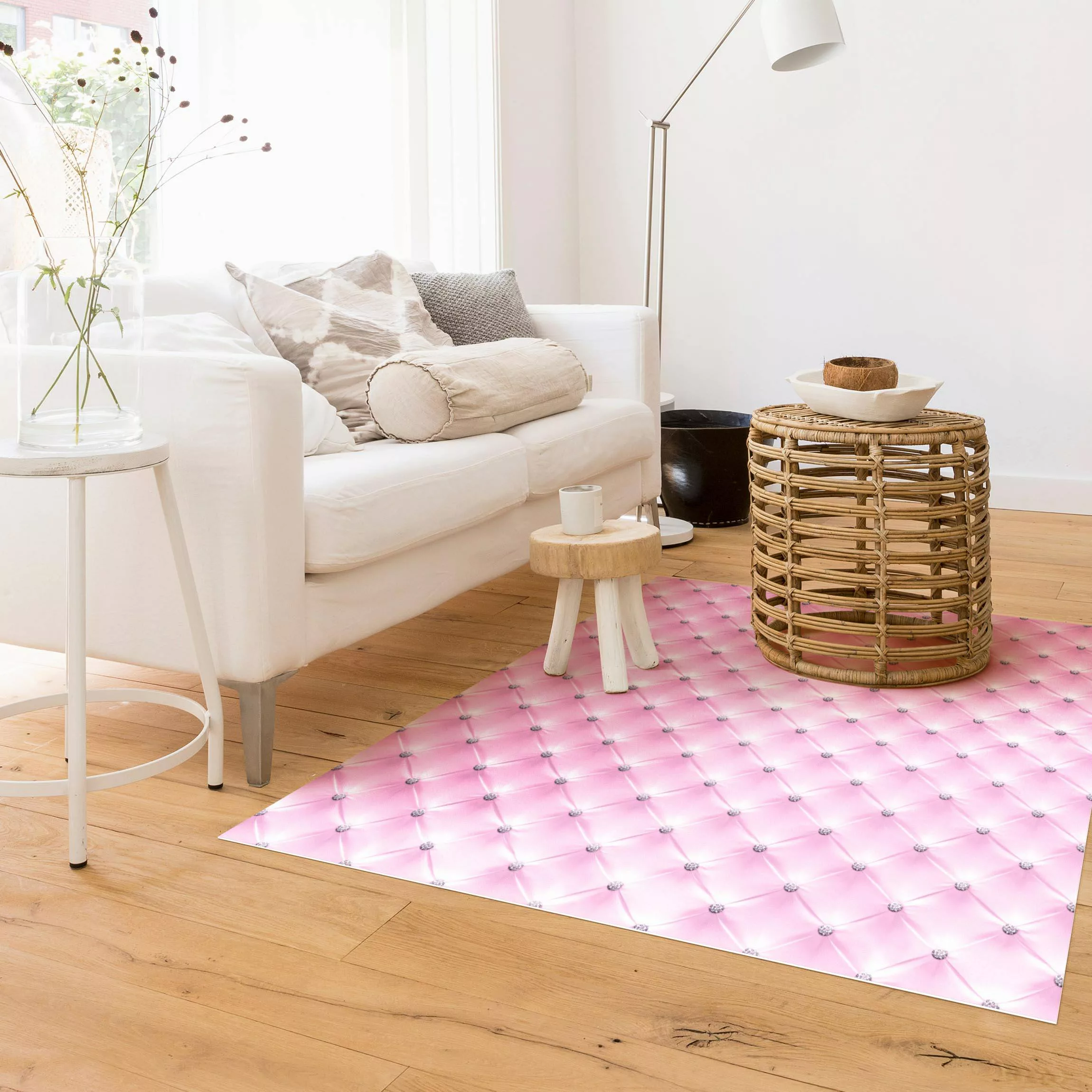 Vinyl-Teppich Diamant Rosa Luxus günstig online kaufen