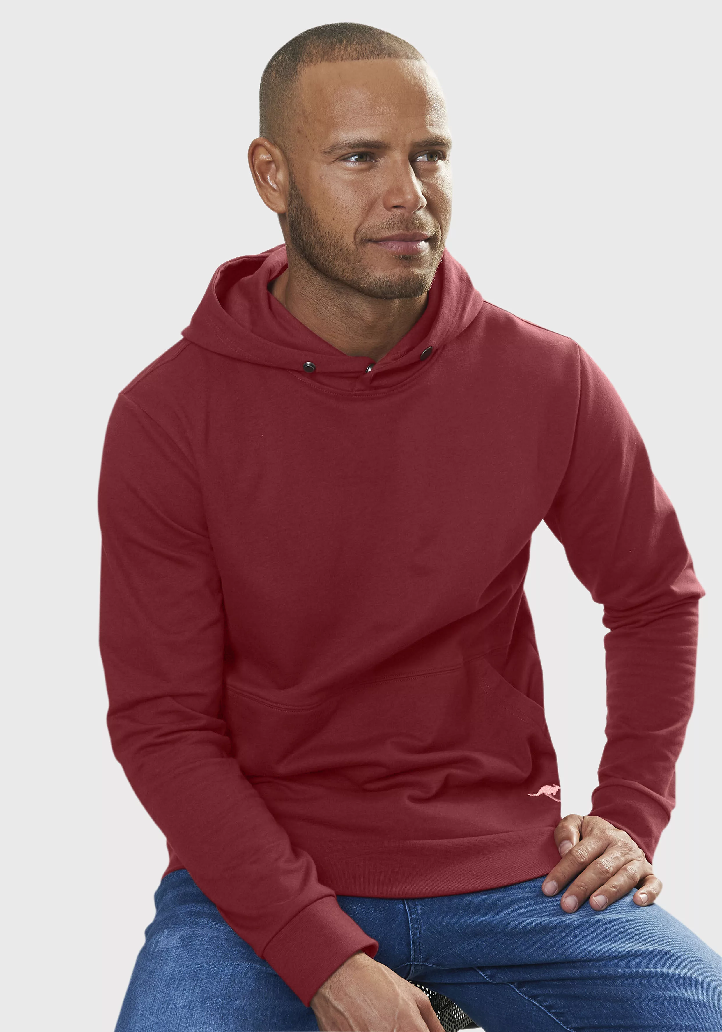 KangaROOS Hoodie Sweatshirt mit Rundhals und Kapuze, Baumwollmischung günstig online kaufen