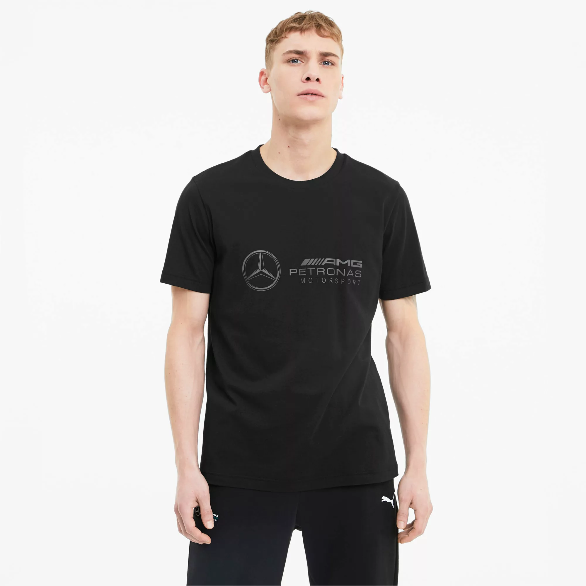 PUMA Mercedes Herren T-Shirt mit Logo | Mit Aucun | Schwarz | Größe: L günstig online kaufen