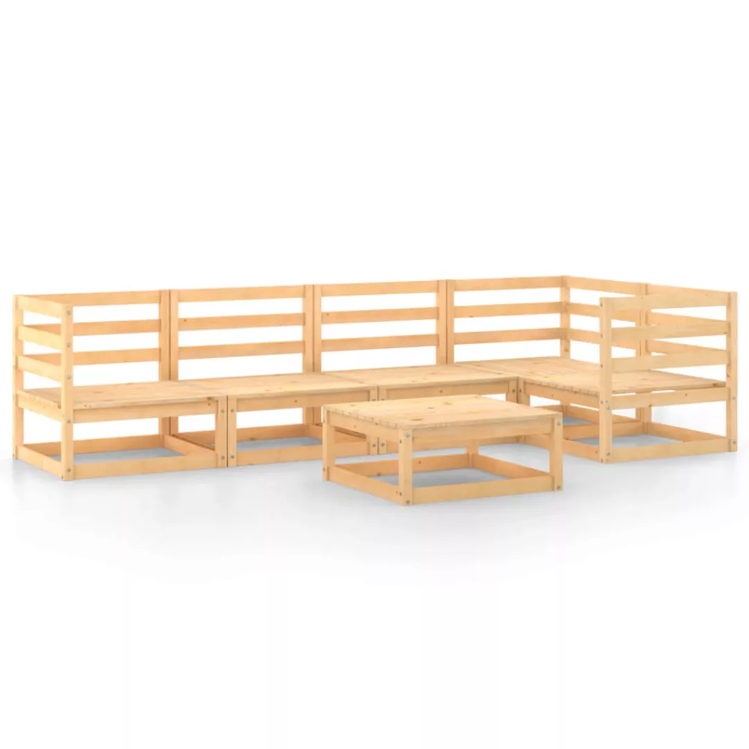 6-tlg. Garten-lounge-set Massivholz Kiefer günstig online kaufen