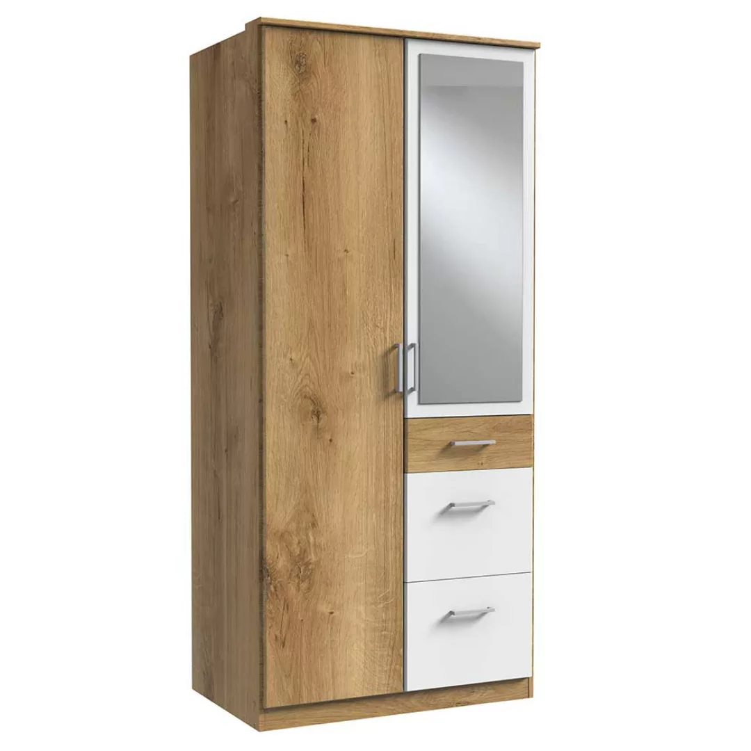 Schrank Gästezimmer modern mit Spiegeltür drei Schubladen günstig online kaufen