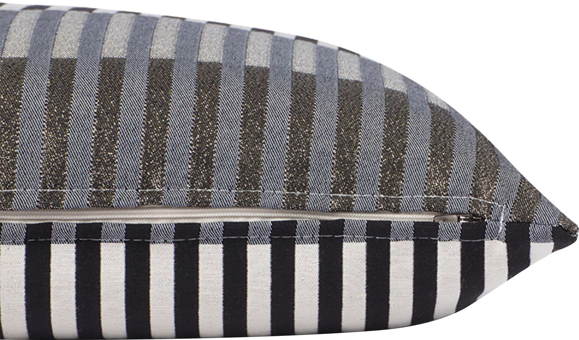 TOM TAILOR HOME Dekokissen »Glamour Stripe«, mit metallischen Effektgarnen, günstig online kaufen