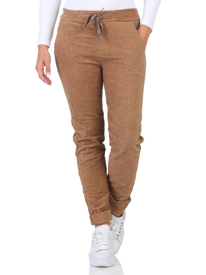 OriginalYou Cordhose Damenhose Feincord Chino mit Stretch bequeme Schlupfho günstig online kaufen