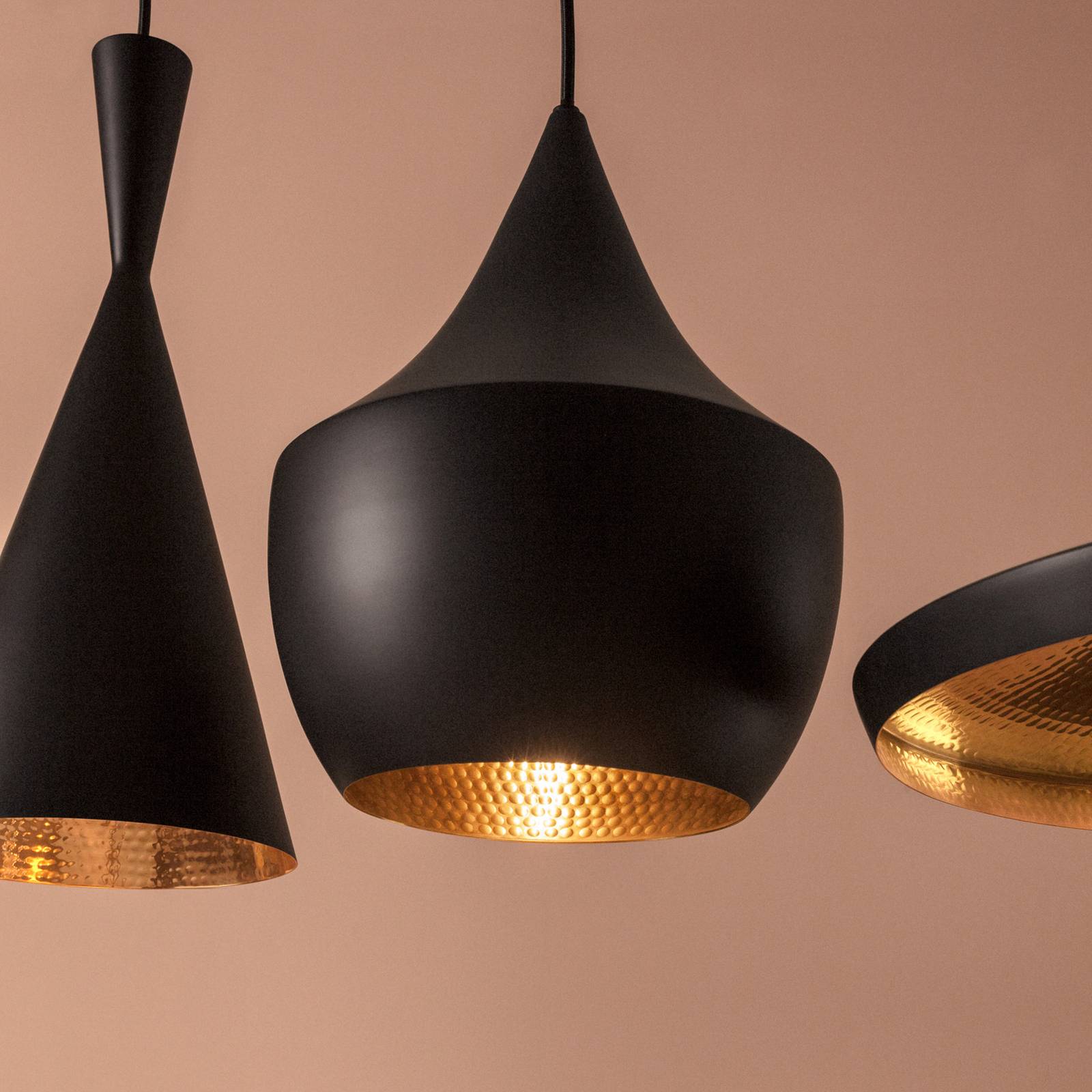 Tom Dixon Beat Fat LED-Pendelleuchte, schwarz günstig online kaufen