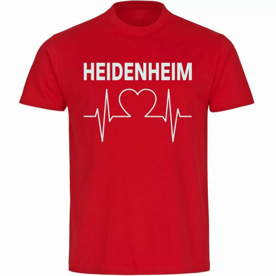 multifanshop T-Shirt Herren Heidenheim - Herzschlag - Männer günstig online kaufen