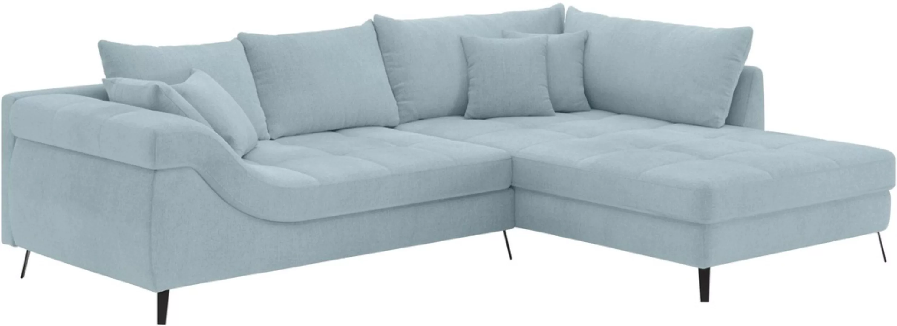 Mr. Couch Ecksofa "Portofino L-Form", 4 Bezugsqualitäten, 13,5 cm hohe Meta günstig online kaufen