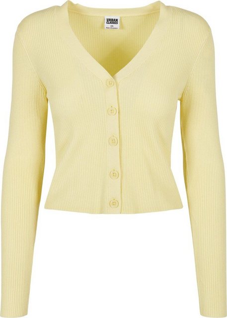 URBAN CLASSICS Strickjacke "Urban Classics Damen Ladies Short Rib Knit Card günstig online kaufen