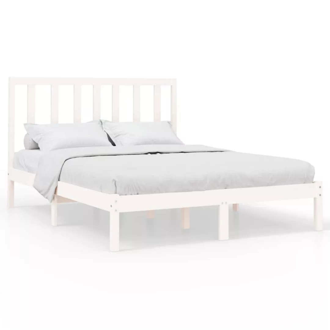 Vidaxl Massivholzbett Weiß 120x200 Cm günstig online kaufen