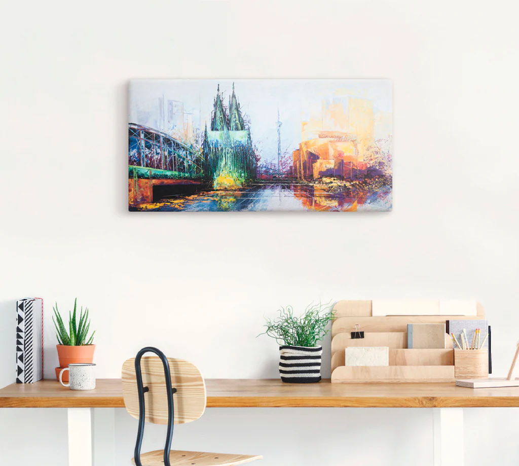 Artland Wandbild "Köln Skyline", Deutschland, (1 St.), als Leinwandbild, Po günstig online kaufen