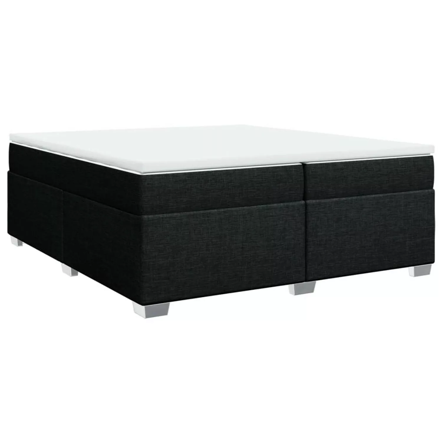 vidaXL Boxspringbett mit Matratze Schwarz 200x200 cm Stoff2102674 günstig online kaufen