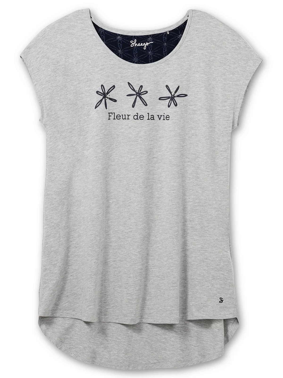 Sheego Nachthemd "Große Größen", mit verlängerter Rückenpartie günstig online kaufen