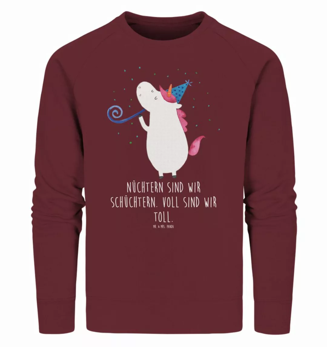 Mr. & Mrs. Panda Longpullover Größe S Einhorn Party - Burgundy - Geschenk, günstig online kaufen