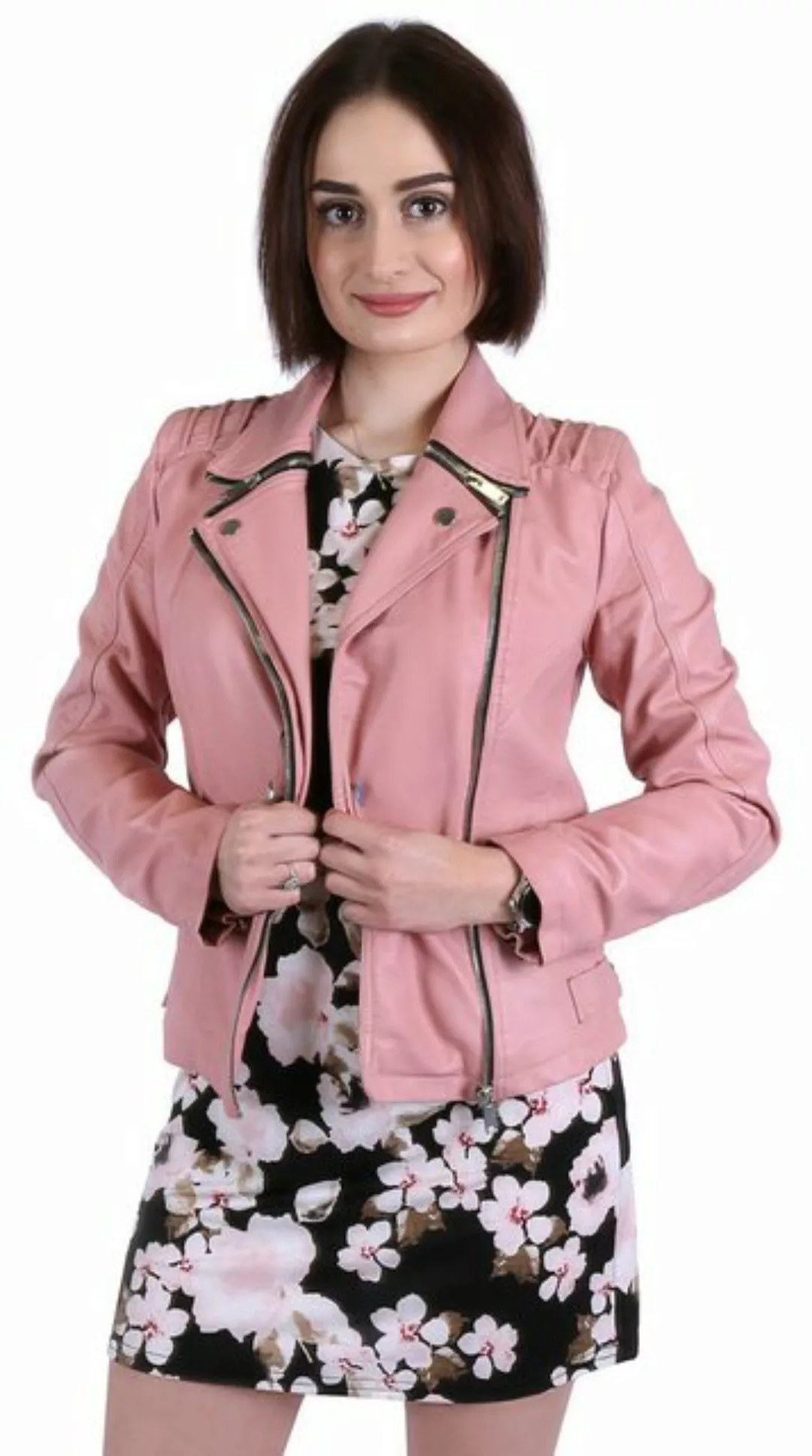 Sarcia.eu Lederimitatjacke Pinke Lederjacke, Jacke für Rockfans S günstig online kaufen