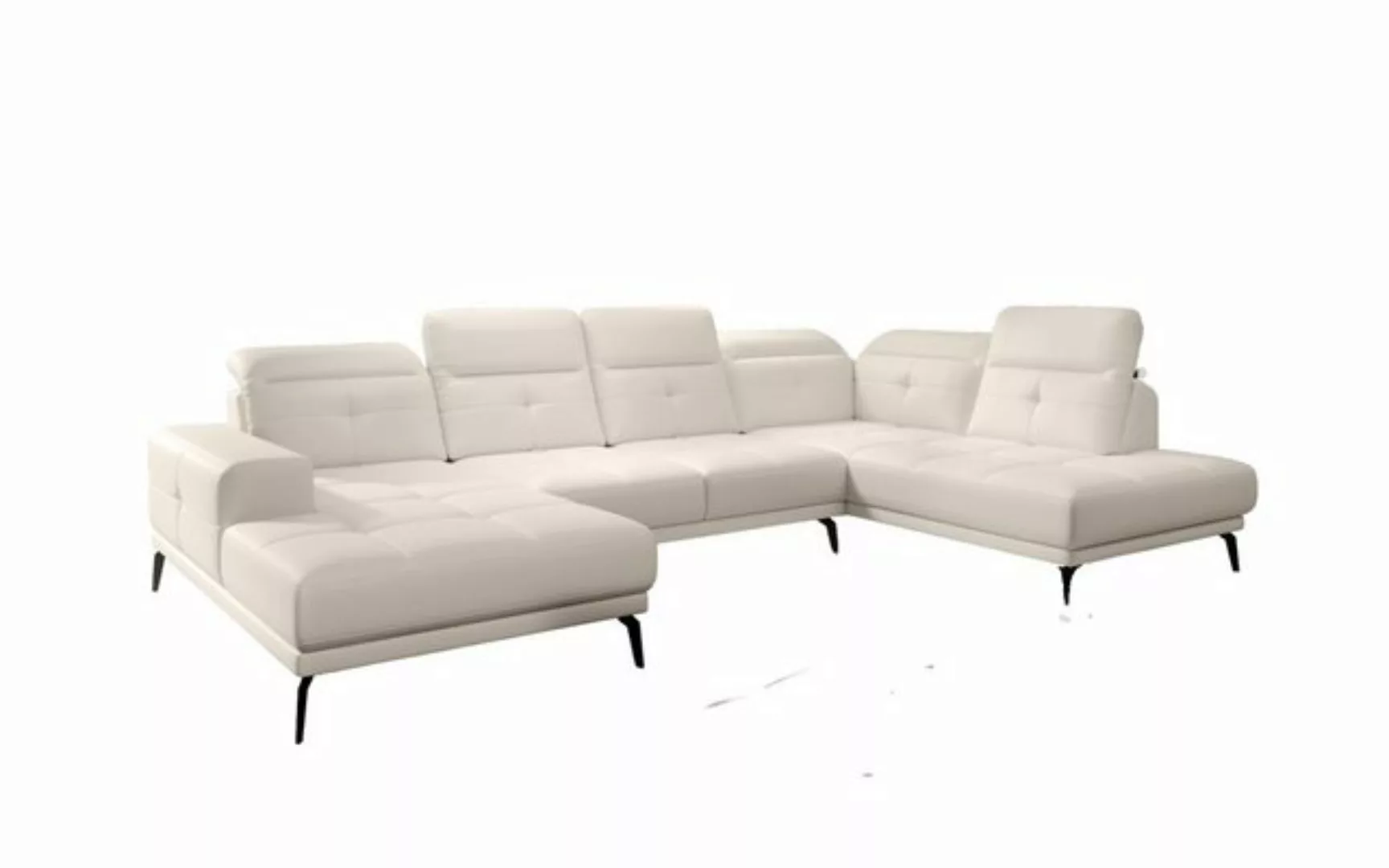 MOEBLO Ecksofa BRETI, Schwarz Metallbeine Eckcouch Wohnlandschaft Sofa mit günstig online kaufen