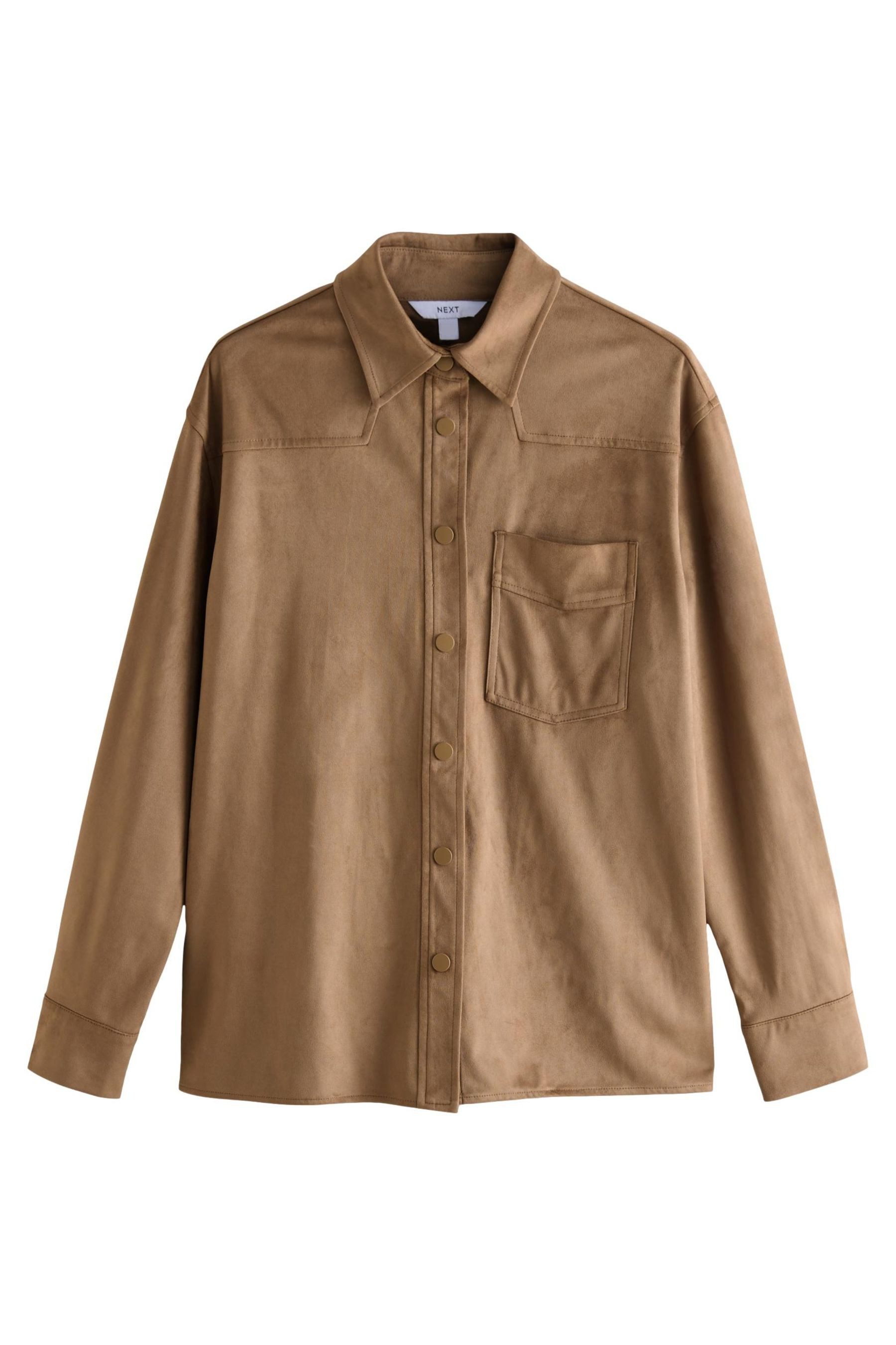 Next Hemdjacke Hemd aus Velourslederimitat (1-St) günstig online kaufen
