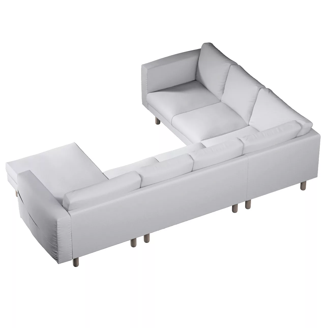 Bezug für Norsborg 5-Sitzer Ecksofa mit Recamiere, weiß, Norsborg Bezug für günstig online kaufen