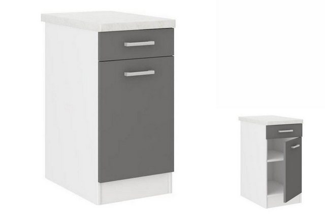 Bigbuy Unterschrank Kücheneinheit 40 x 47 x 82 cm Grau Melamine PVC Küchens günstig online kaufen