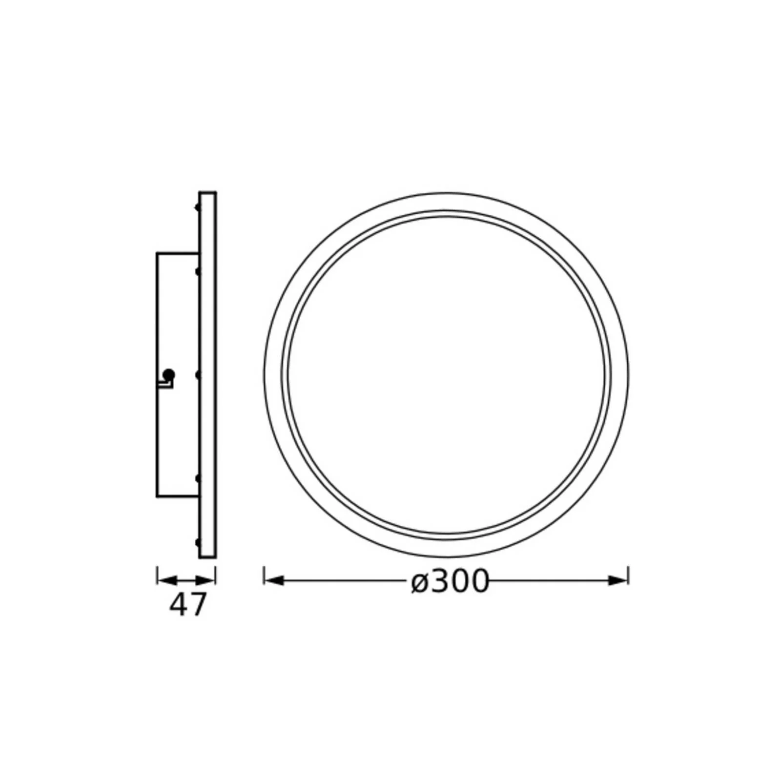 OSRAM LED-Deckenleuchte BATHROOM, chrom, Ø 30 cm, IP44, CCT günstig online kaufen