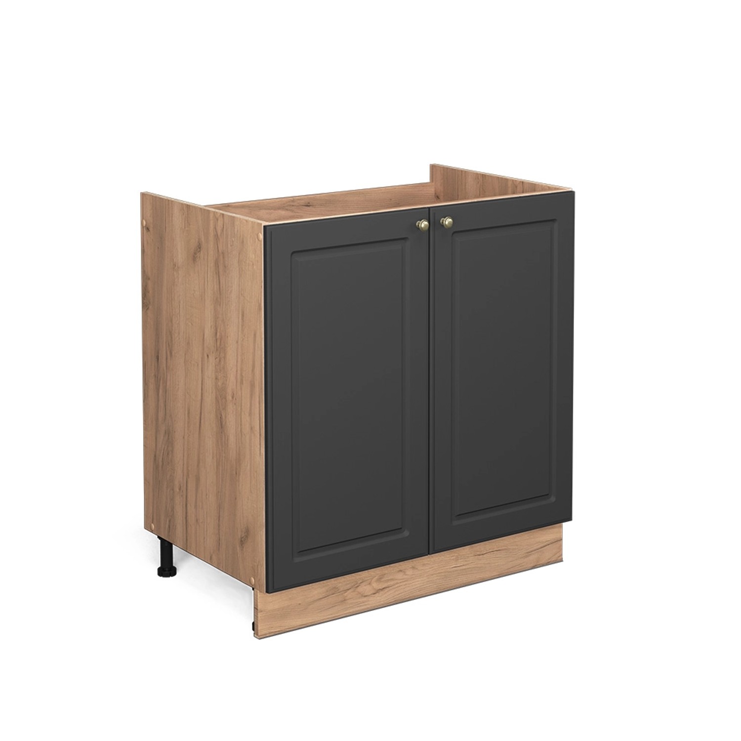 Vicco Spülenunterschrank Fame-Line, Anthrazit-Gold/Goldkraft Eiche, 80 günstig online kaufen