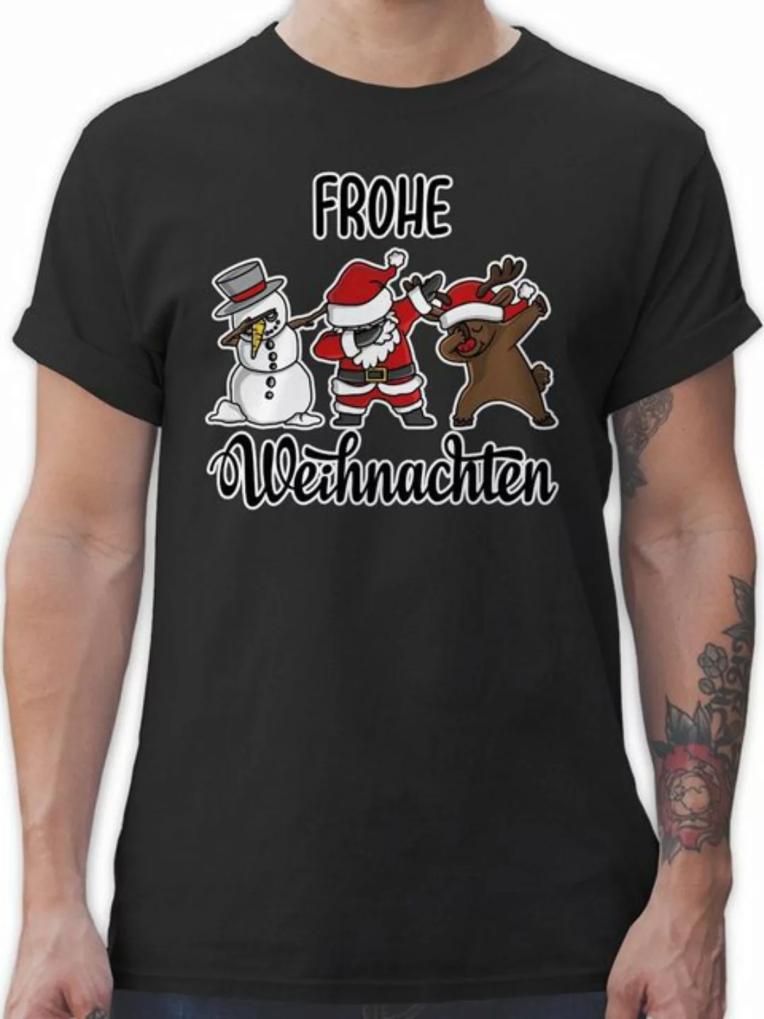 Shirtracer T-Shirt Frohe Weihnachten Dabbing I Weihnachtsmotiv Weihachten K günstig online kaufen