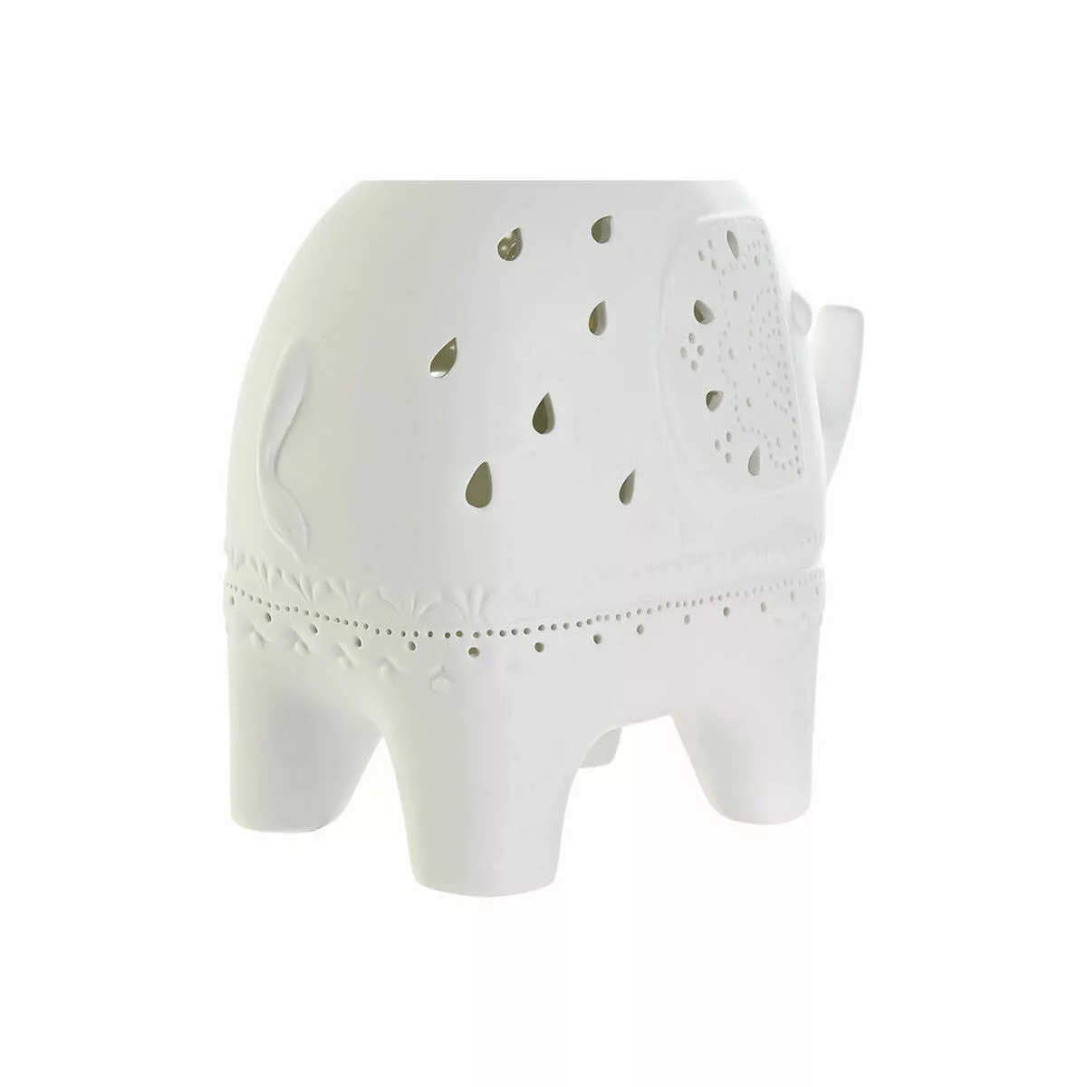 Tischlampe Dkd Home Decor Elefant Porzellan Weiß Led 220 V 25w (22 X 12 X 1 günstig online kaufen
