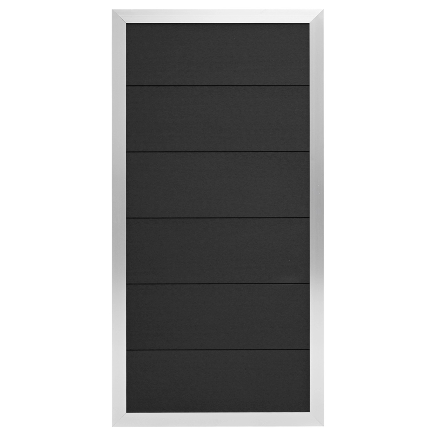 GartenLand WPC Zaun Set Classico ca. 90 x 180 cm Sichtschutz Anthrazit mit günstig online kaufen