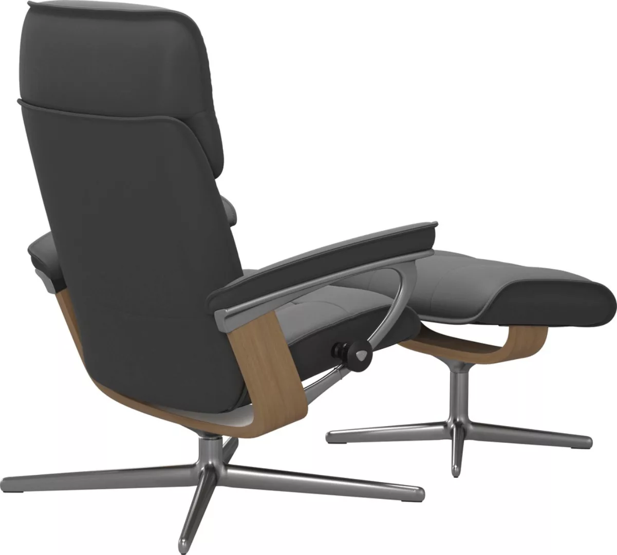 Stressless Fußhocker "Admiral", mit Cross Base, Größe M & L, Holzakzent Eic günstig online kaufen