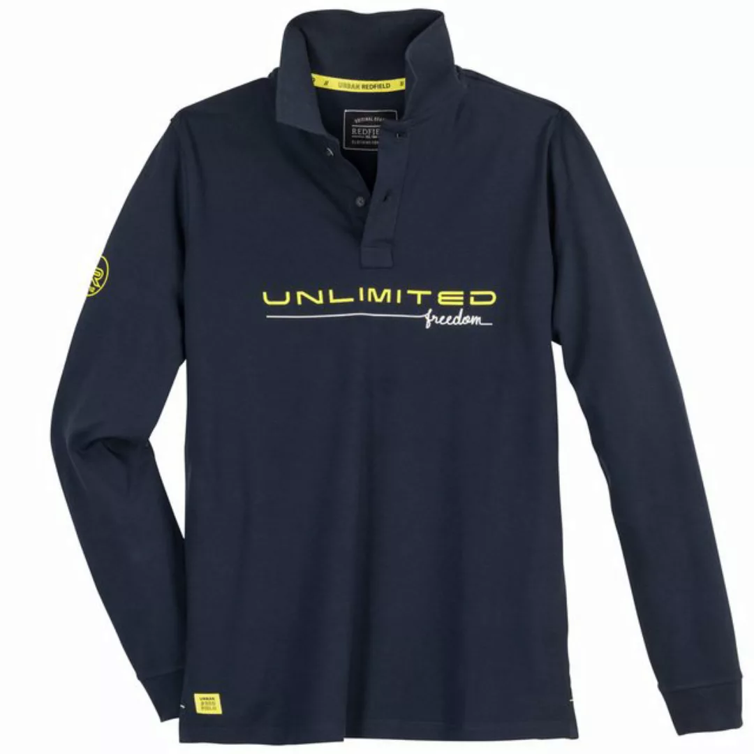 redfield Langarm-Poloshirt Redfield XXL Langarm-Poloshirt UNLIMITED navy günstig online kaufen