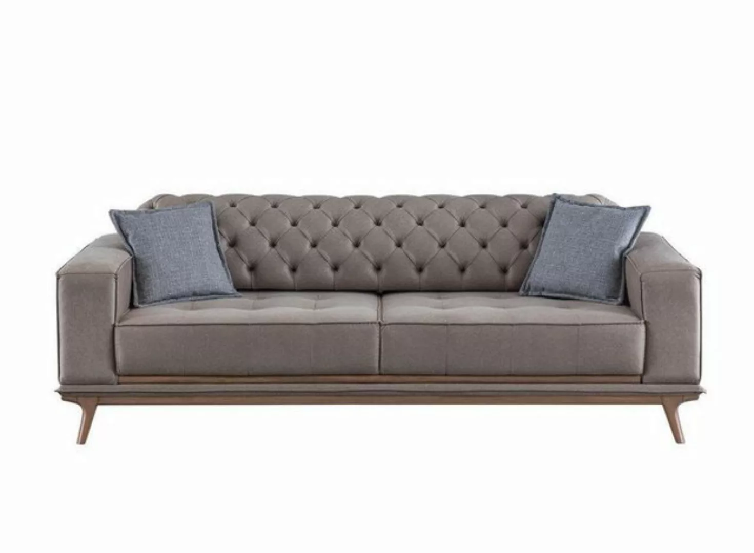 JVmoebel 4-Sitzer Sofa 4 Sitzer Design Sofas Polster Grau Textil Relax Sitz günstig online kaufen