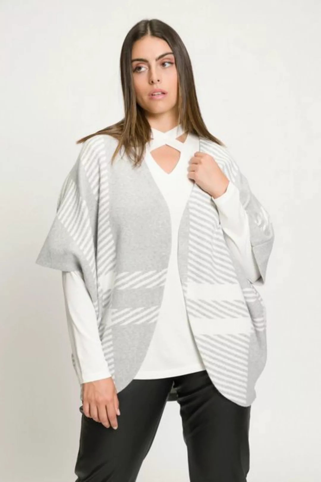 Ulla Popken Strickjacke Strick-Cape günstig online kaufen