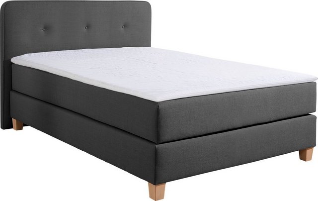 Home affaire Boxspringbett "Fargo", inkl. Topper, in 3 Matratzenarten, in S günstig online kaufen