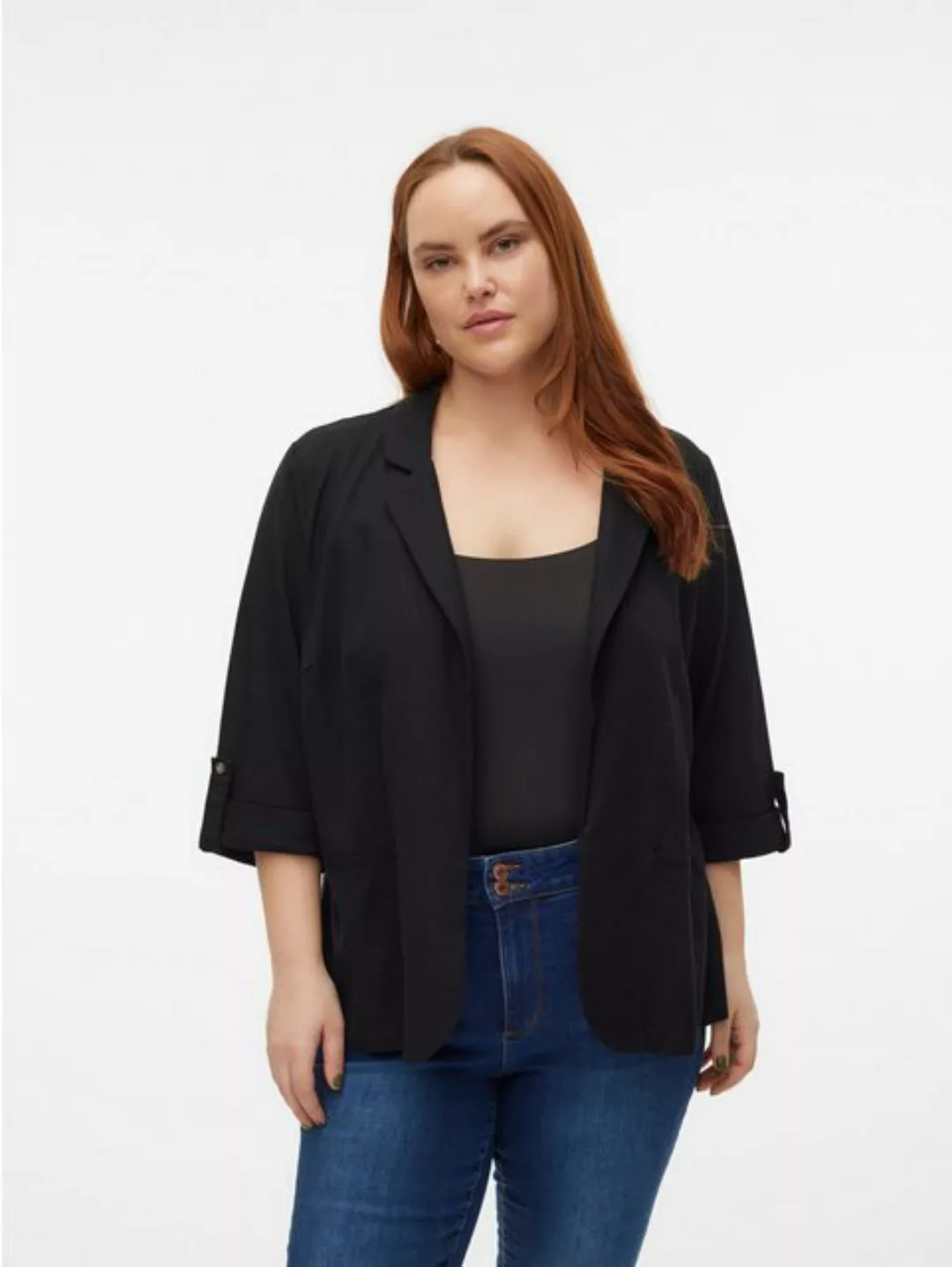 Vero Moda Curve Kurzblazer VMCJESMILO 3/4 BLAZER WVN GA NOOS CUR günstig online kaufen