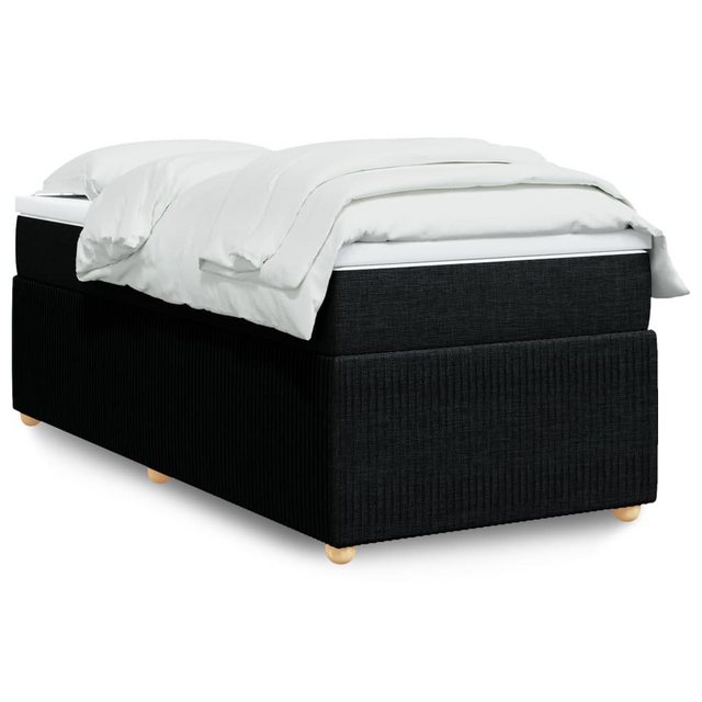 vidaXL Bettgestell Boxspringbett mit Matratze Schwarz 80x200 cm Stoff Bett günstig online kaufen