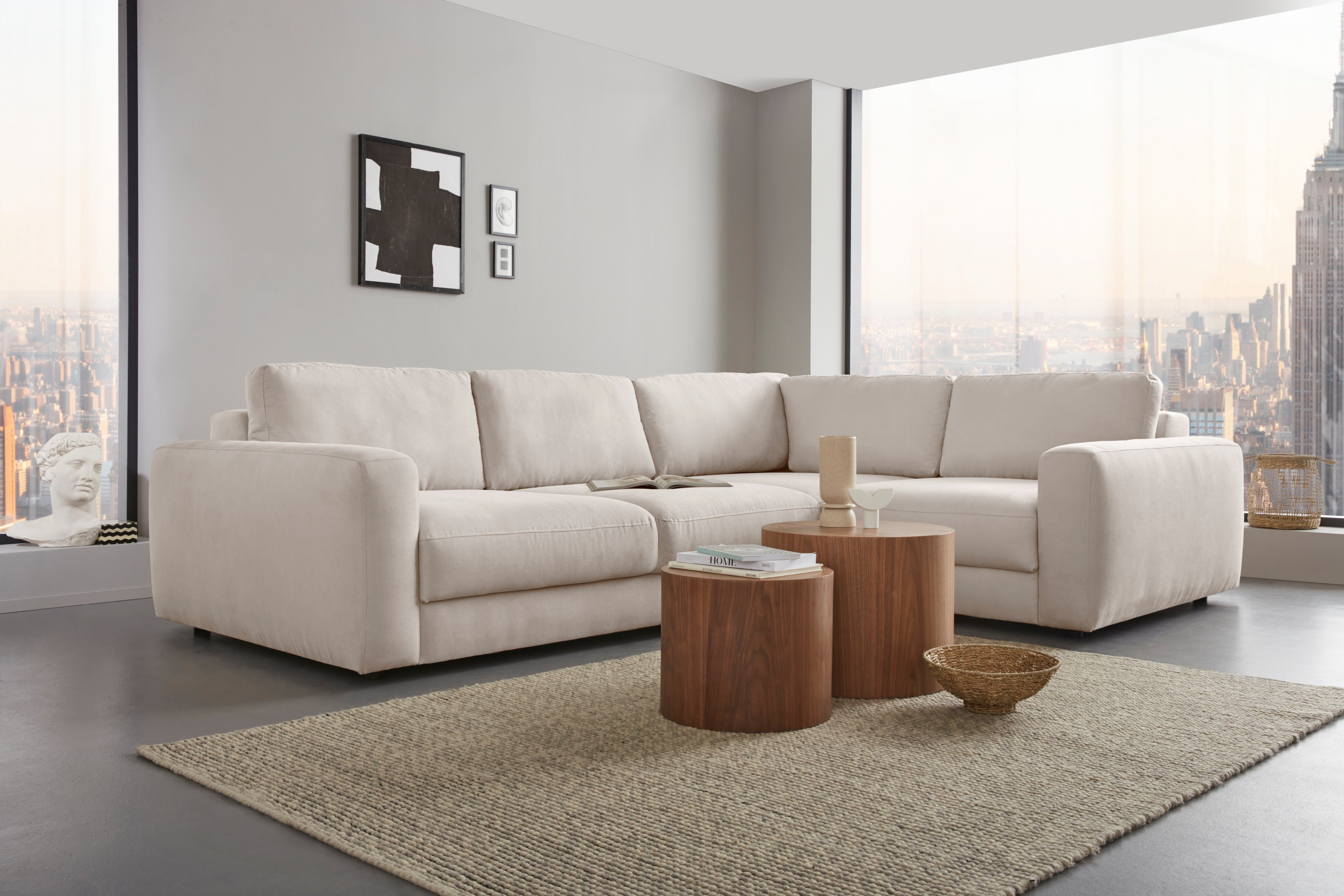 Places of Style Ecksofa "Bloomfield, Mega Polsterecke, Breite 289cm, viel P günstig online kaufen