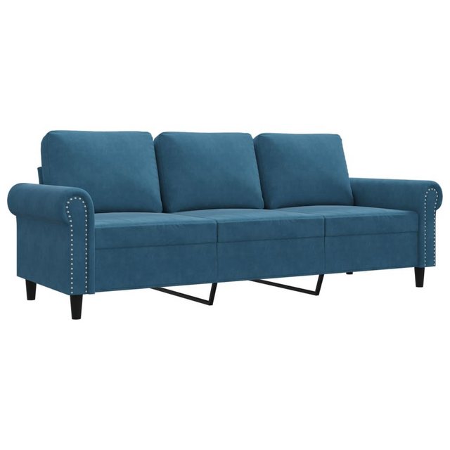 vidaXL Sofa, 3-Sitzer-Sofa Blau 180 cm Samt günstig online kaufen