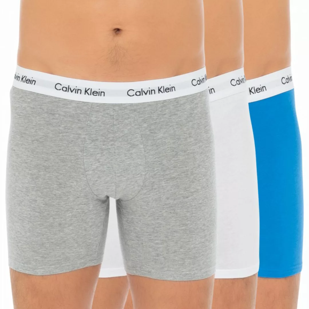 Calvin Klein 3-er Set Boxer Briefs Grau, Weiß & Blau günstig online kaufen