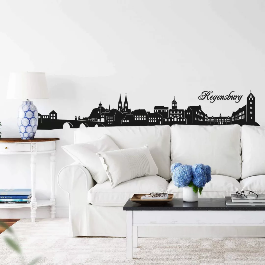 Wall-Art Wandtattoo "Bayern Skyline Regensburg 120cm", (1 St.), selbstklebe günstig online kaufen