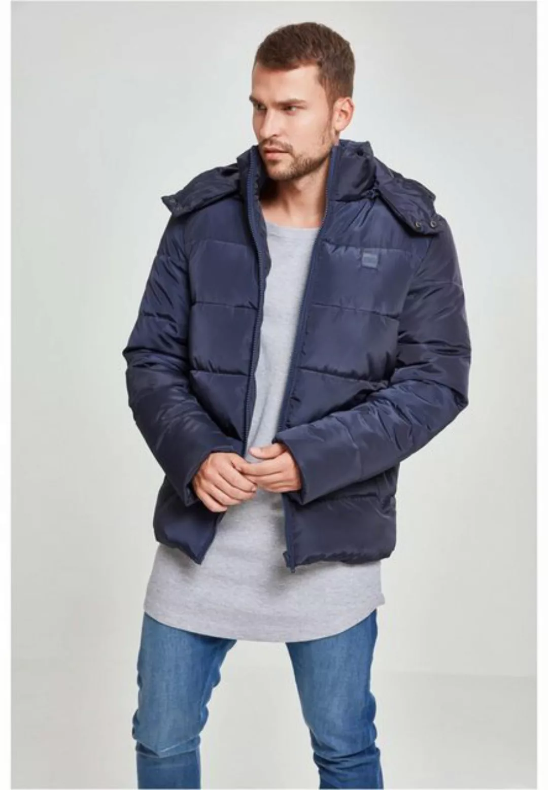 URBAN CLASSICS Winterjacke TB1807 - Hooded Puffer Jacket navy 4XL günstig online kaufen