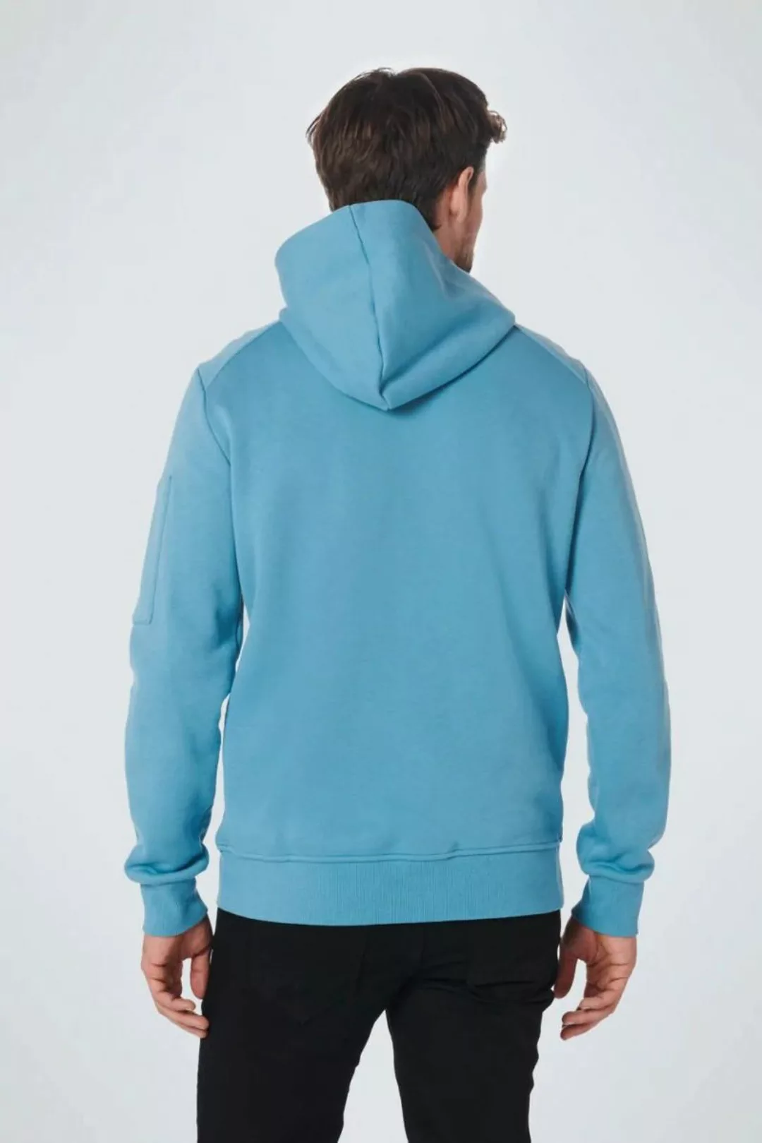 No Excess Half Zip Hoodie Blau - Größe XL günstig online kaufen