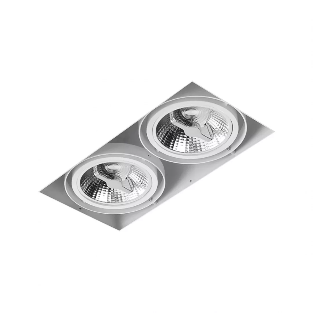 Spot SQUARES 111x2 trimless 230V Phase-Control Einbau-Weiß Aufbau QS 37512- günstig online kaufen