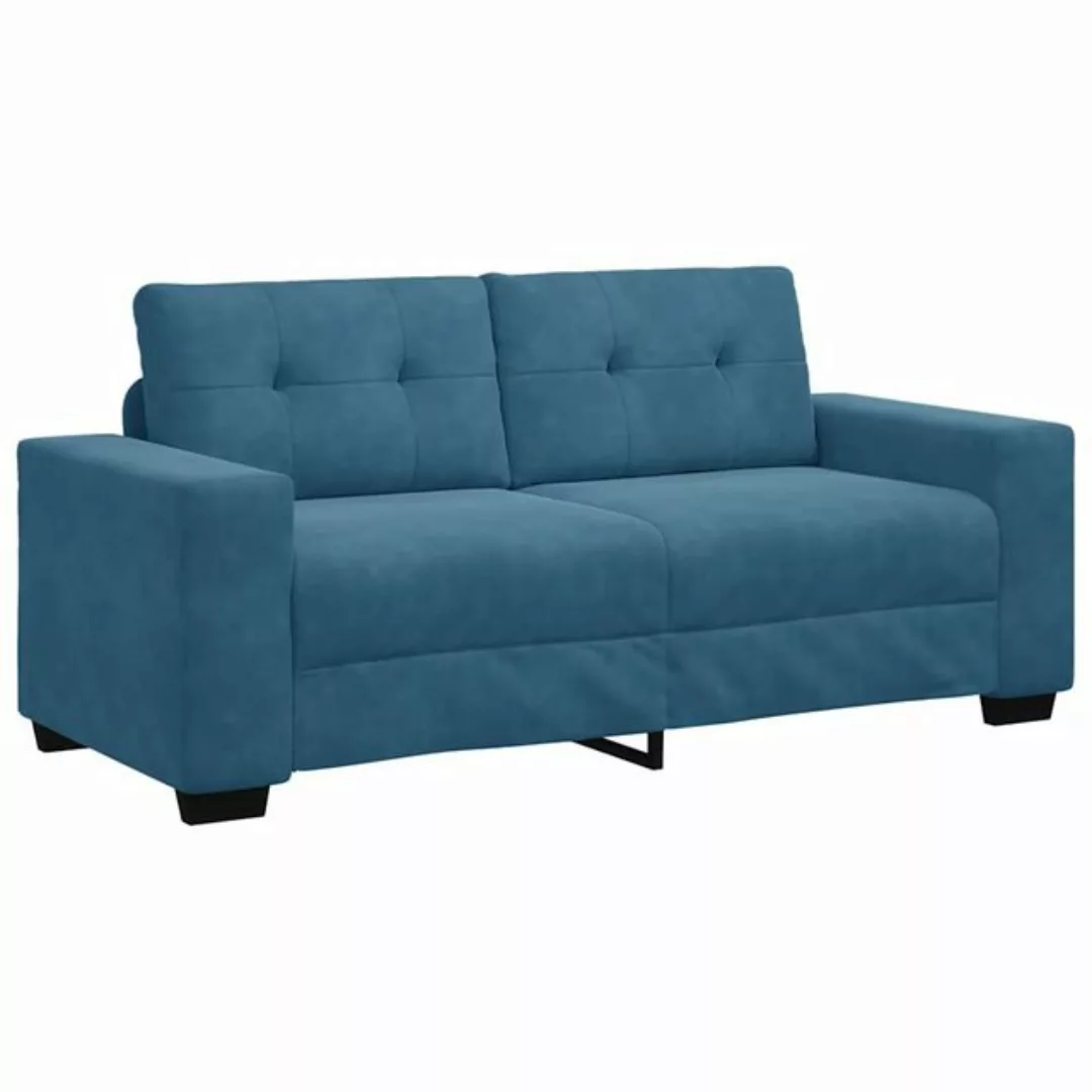 vidaXL Sofa Zweisitzer-Sofa Blau 140 cm Samt günstig online kaufen