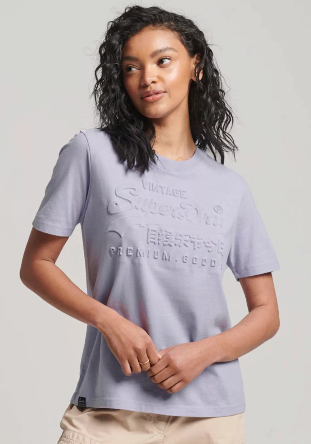 Superdry Rundhalsshirt "EMBOSSED VL T SHIRT" günstig online kaufen