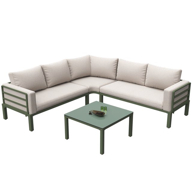 MODFU Sofa Outdoor Garten-Lounge-Set,mit verzinktem Eisengestell, Komfortab günstig online kaufen