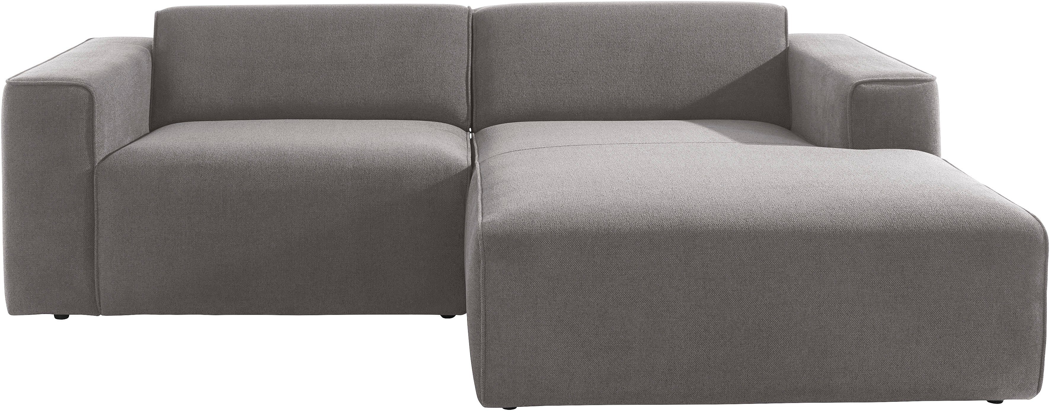 andas Ecksofa "Noord mit Kedernaht, Breite 234 cm", Cord, Struktur, Webstof günstig online kaufen