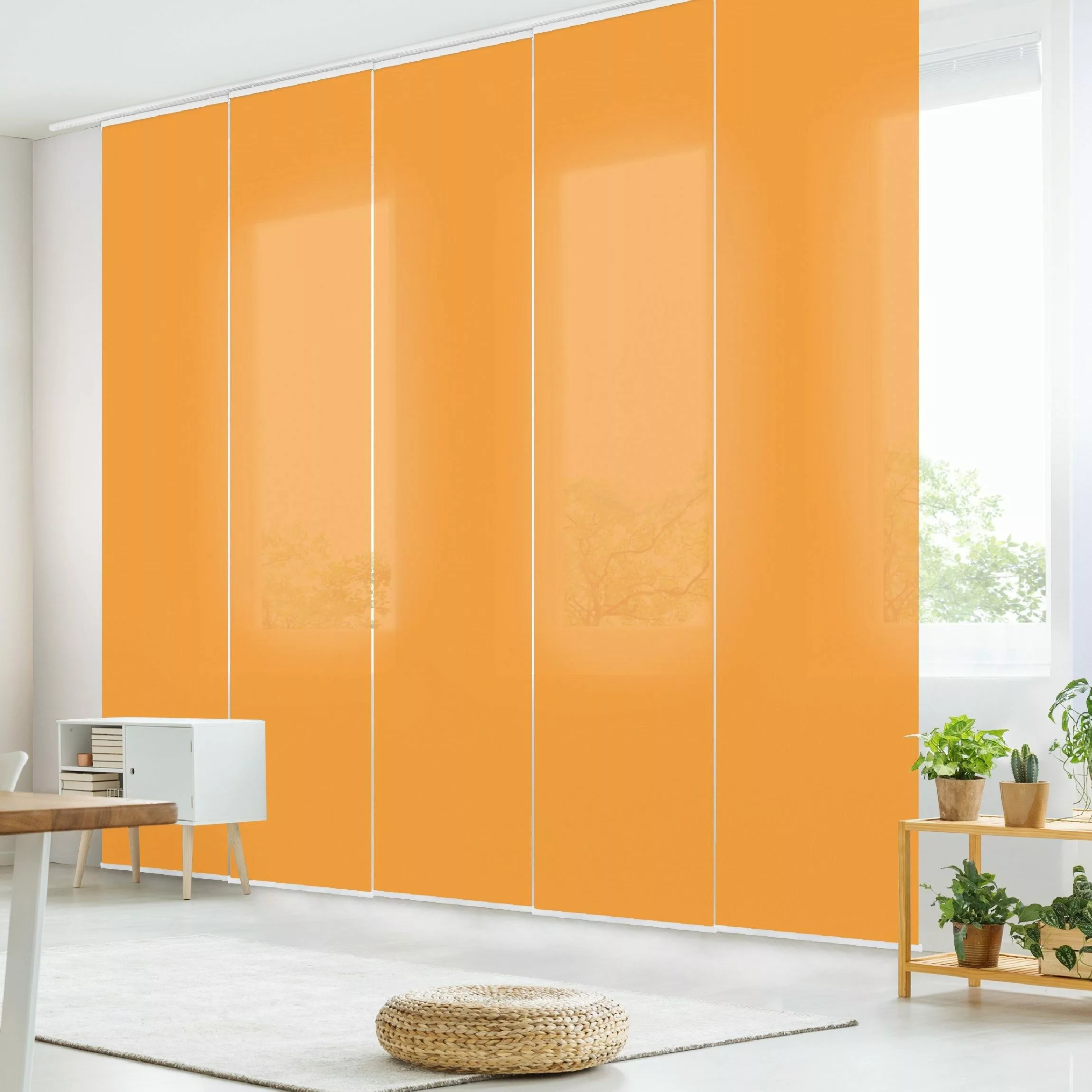 Bilderdepot24 Schiebegardine modern Flächenvorhang blickdicht Mango, günstig online kaufen