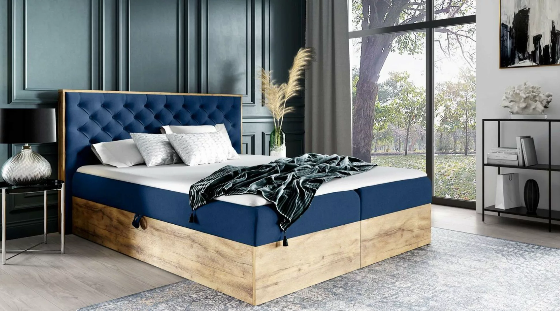 99rooms Boxspringbett Galaxy (Schlafzimmerbett, Bett), 120/140/160/180/200x günstig online kaufen